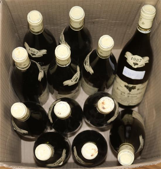 Twelve bottles of Etienne Sauzet-Puligny Montrachet 1987